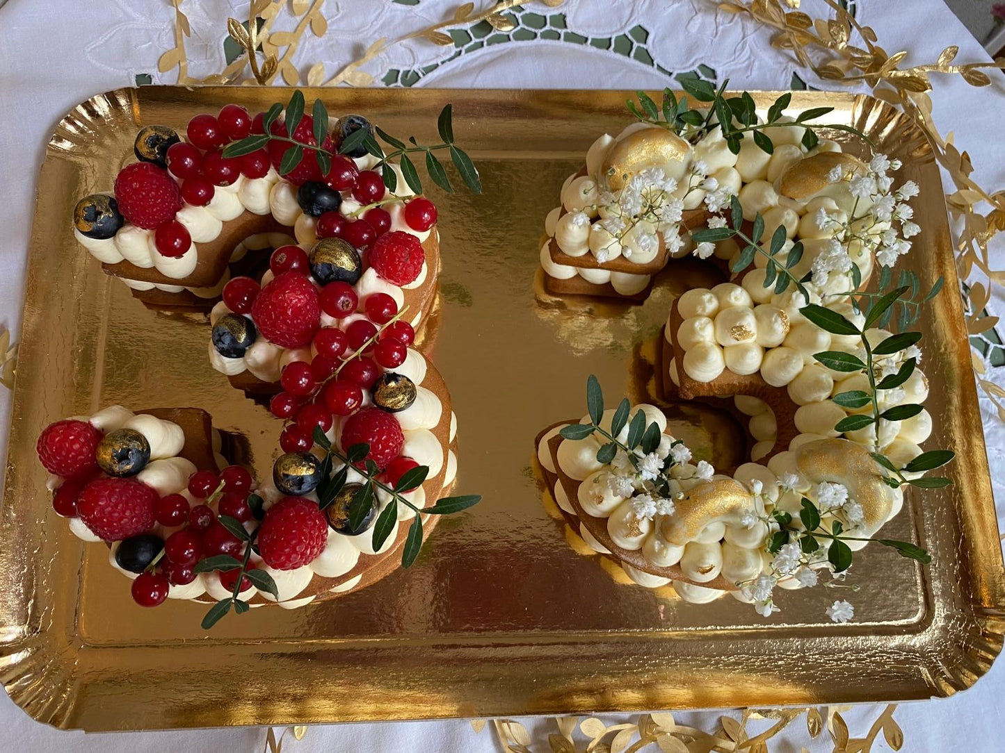 Letter & Number Cake